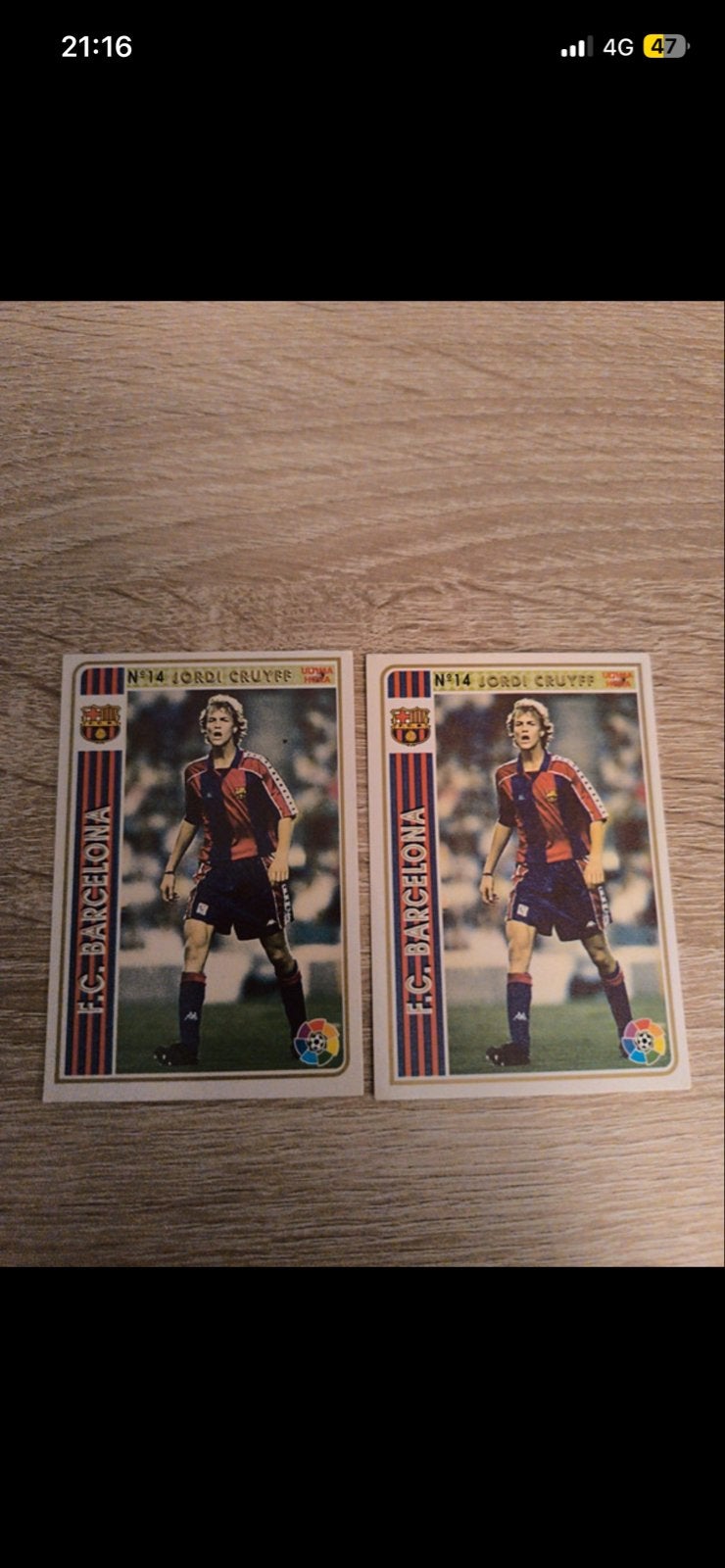 Jordi Cruyff FC Barcelona Spelerskaarten (2 stuks), Verzamelen, Ophalen of Verzenden, Gebruikt, Buitenlandse clubs, Spelerskaart