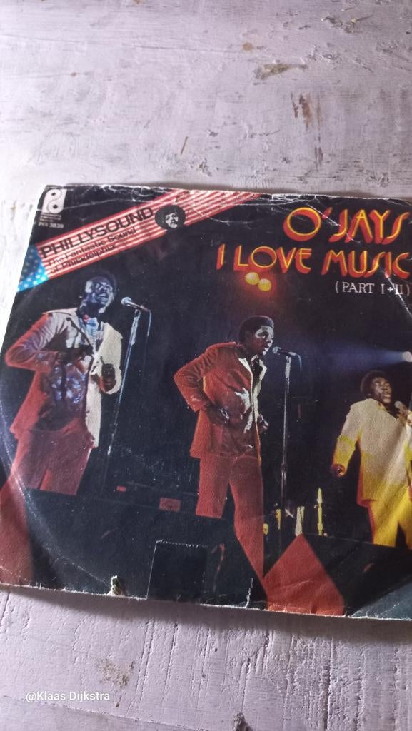 O'Jays - I Love Music (Part I + II) vinyl single, Ophalen of Verzenden, Gebruikt, Overige formaten