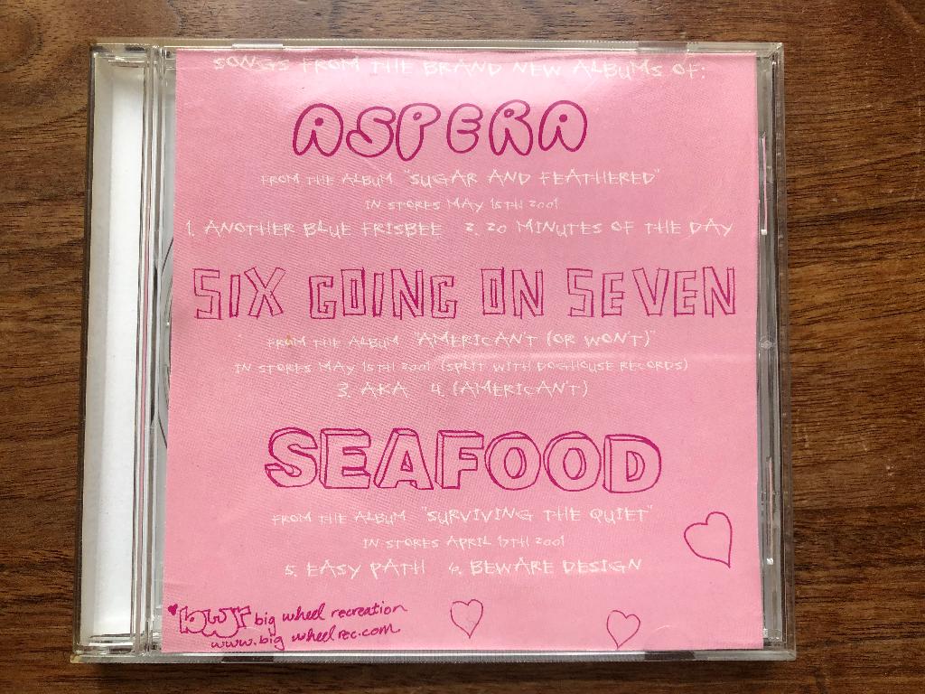 Cd Aspera / Six Going On Seven / Seafood - compilatie (Rock), Ophalen of Verzenden, Zo goed als nieuw, Poprock
