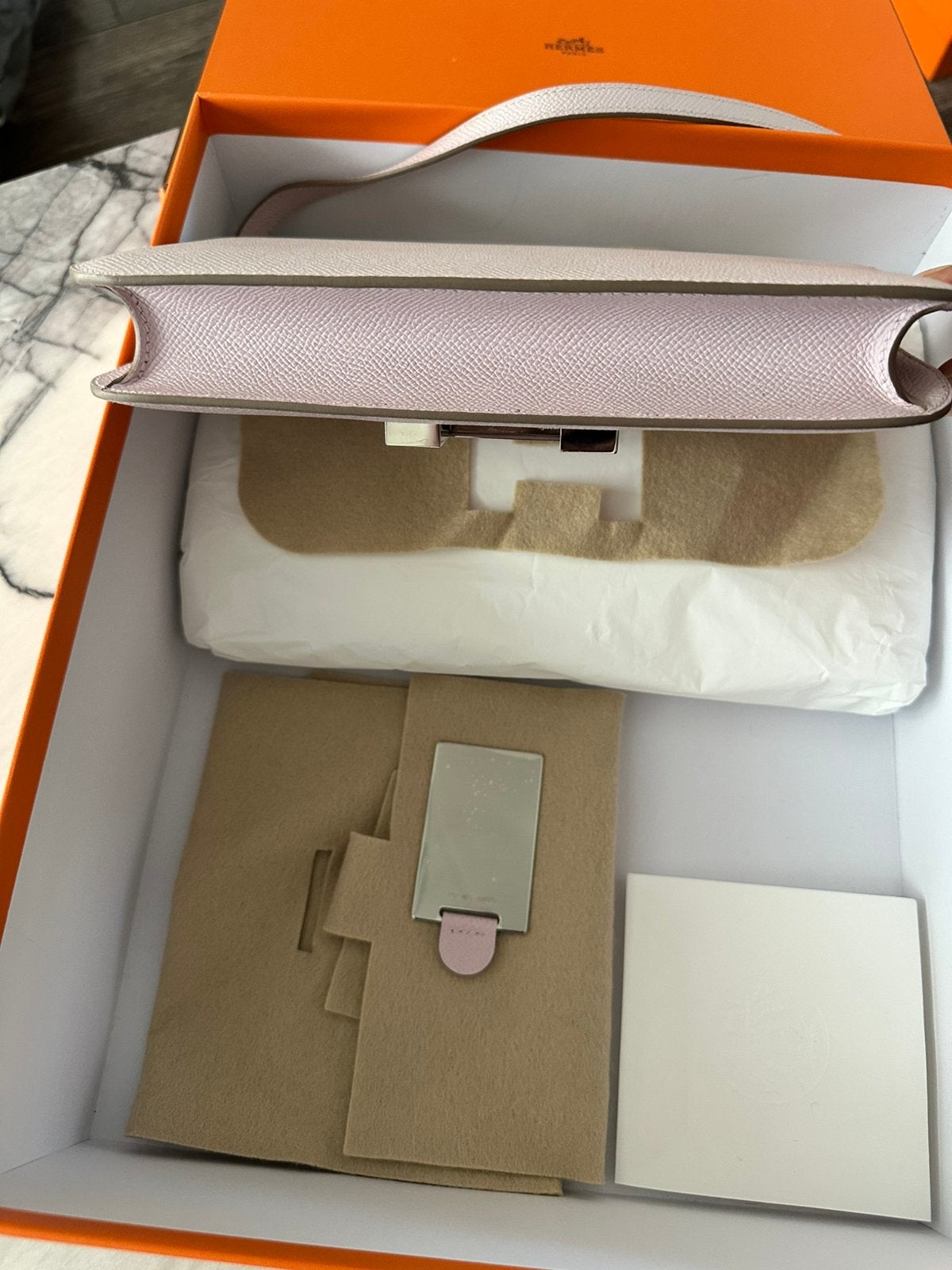 HERMES Contance Elan mauve pale, Ophalen, Zo goed als nieuw, Zwart