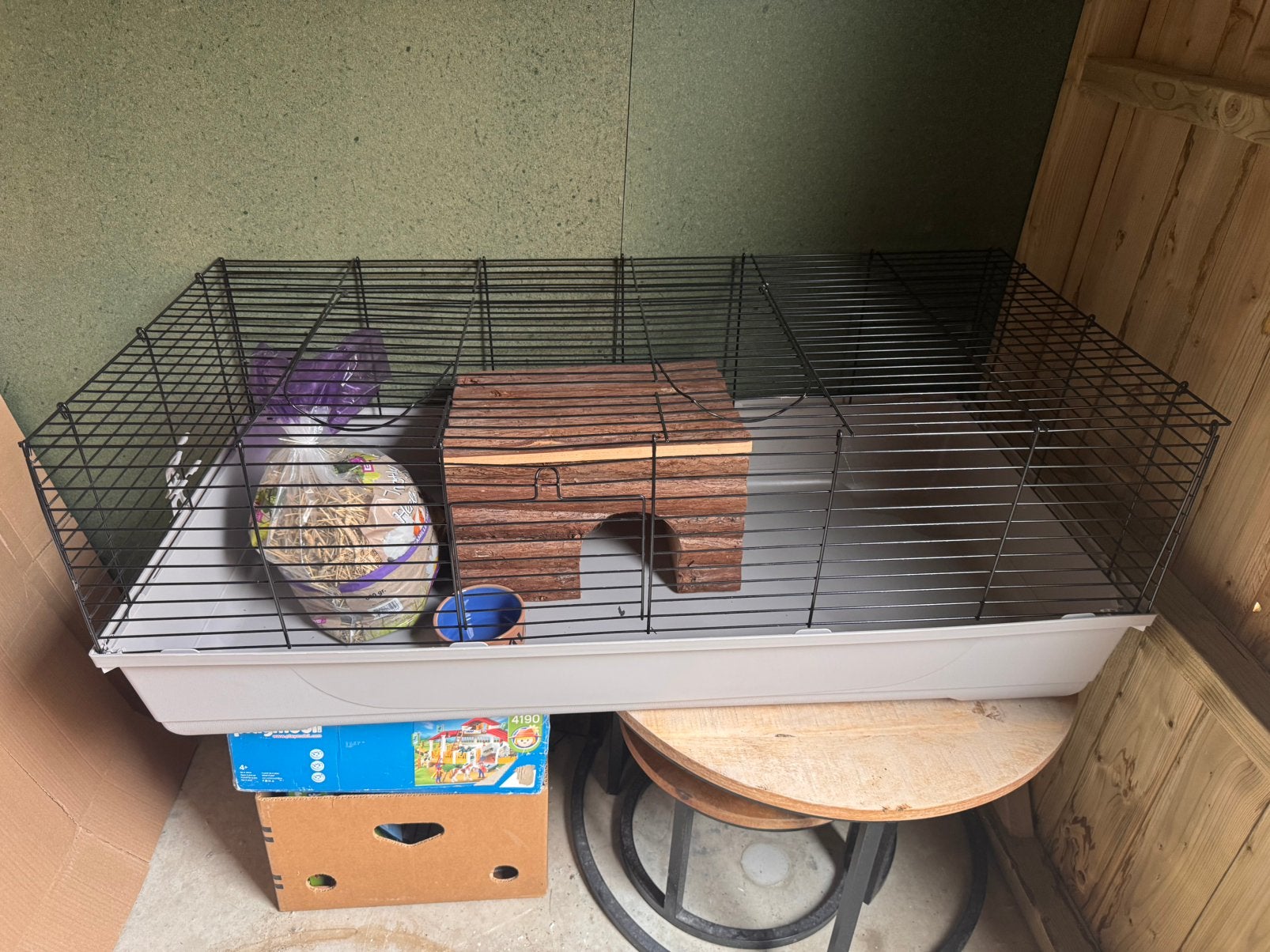 Konijnen kooi cavia knaagdieren schoon, Minder dan 60 cm, Kooi, Ophalen of Verzenden, Zo goed als nieuw