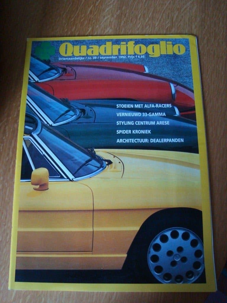 Quadrifoglio nr 39 september 1992, Ophalen of Verzenden, Nieuw, Overige merken