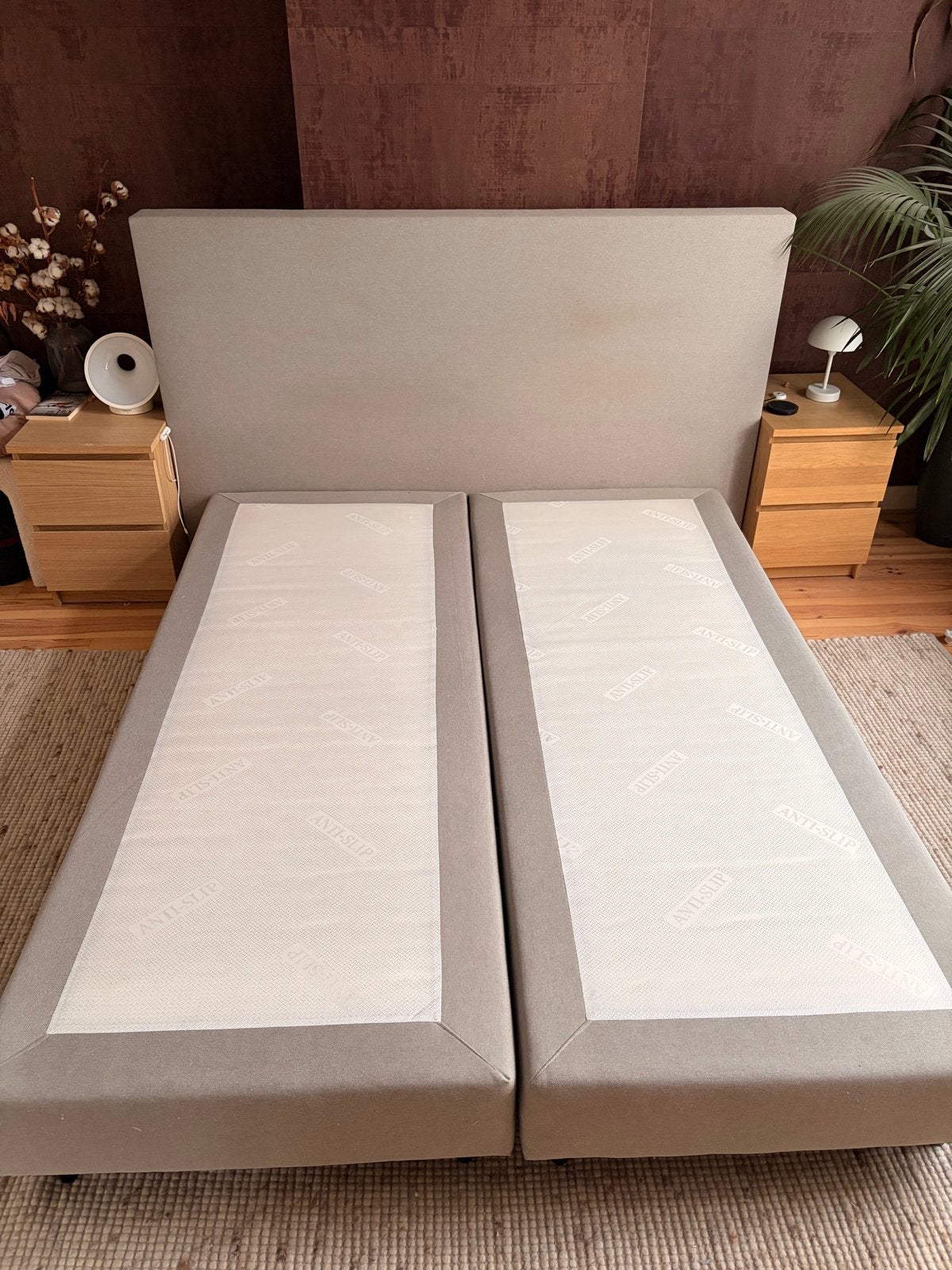 Matt Sleeps Boxspring 160x200cm grijs met matras, Ophalen, Tweepersoons, 200 cm, 160 cm