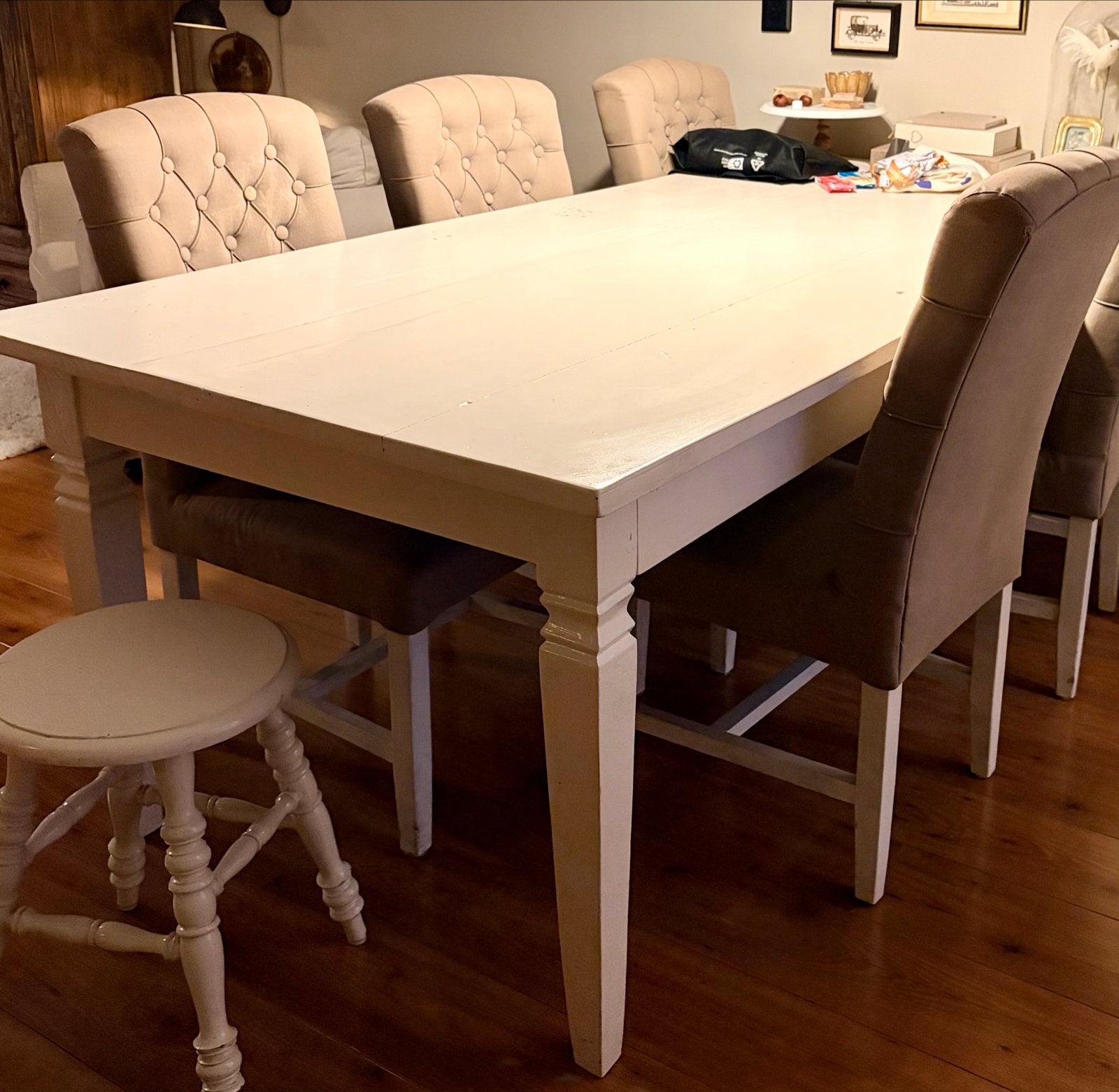 Grote massief hardhouten eettafel, Ophalen, Gebruikt, 100 tot 150 cm, Teakhout
