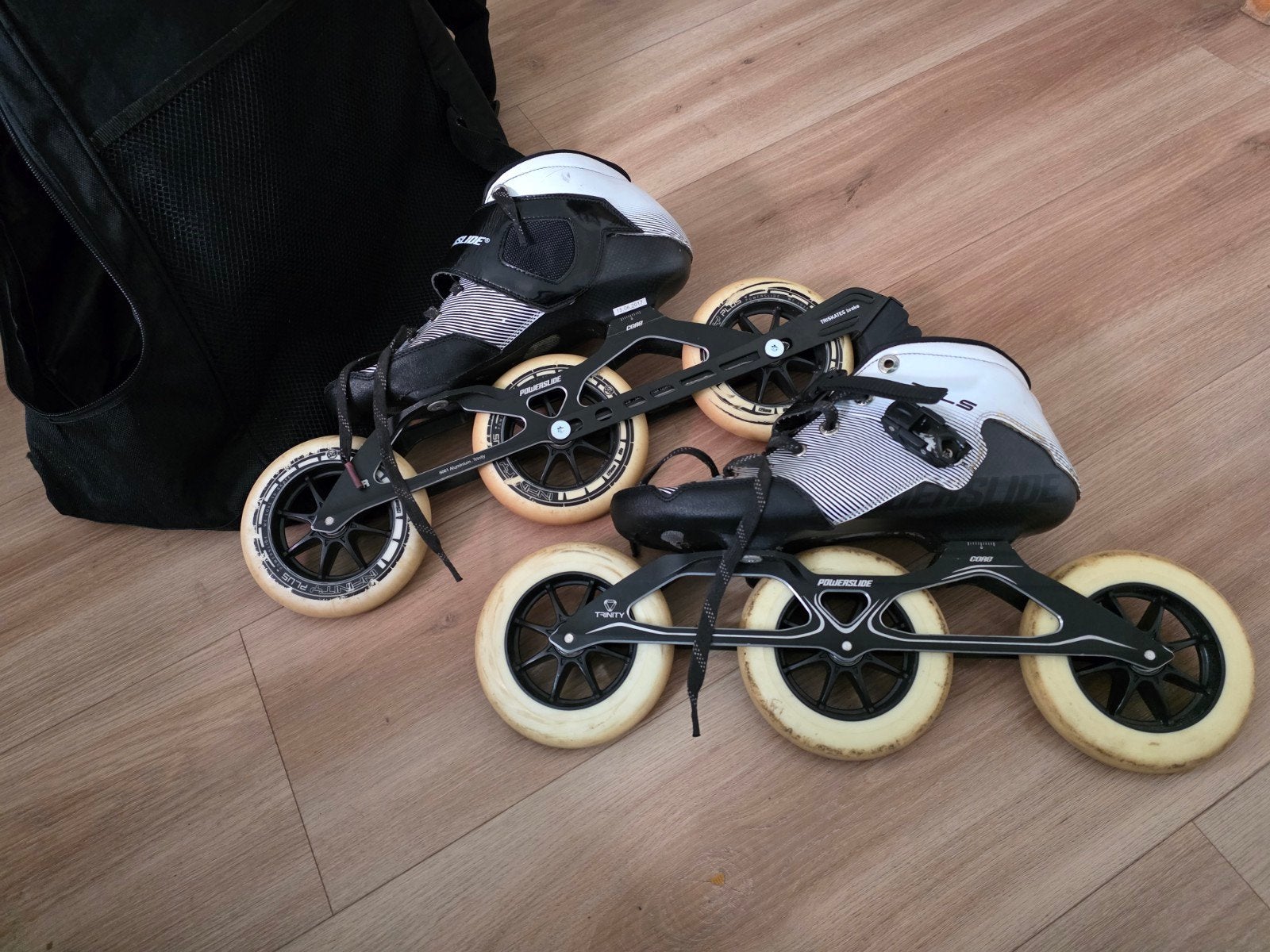 Powerslide Puls Trinity 125mm met rem en tas, Gebruikt, Dames, Ophalen of Verzenden, Powerslide