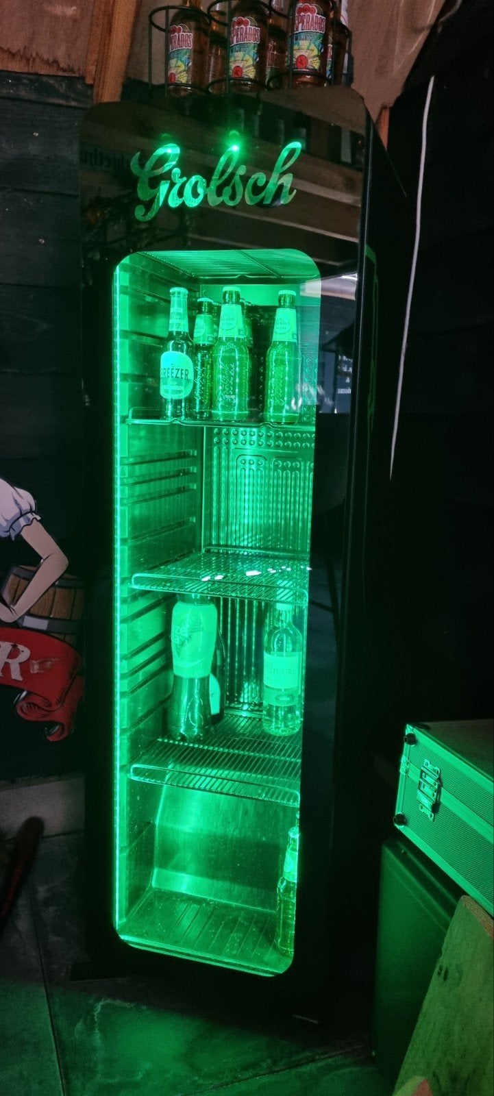 grolsch koelkast, Zonder vriesvak, 200 liter of meer, Zo goed als nieuw, 160 cm of meer