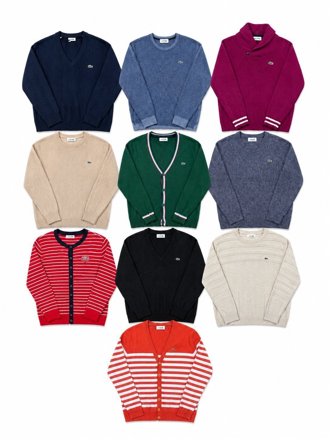 Lacoste Sweaters – 10 stuks  | €15 p/st, Vintagie, Haulerwijk, Overige maten, Ophalen of Verzenden