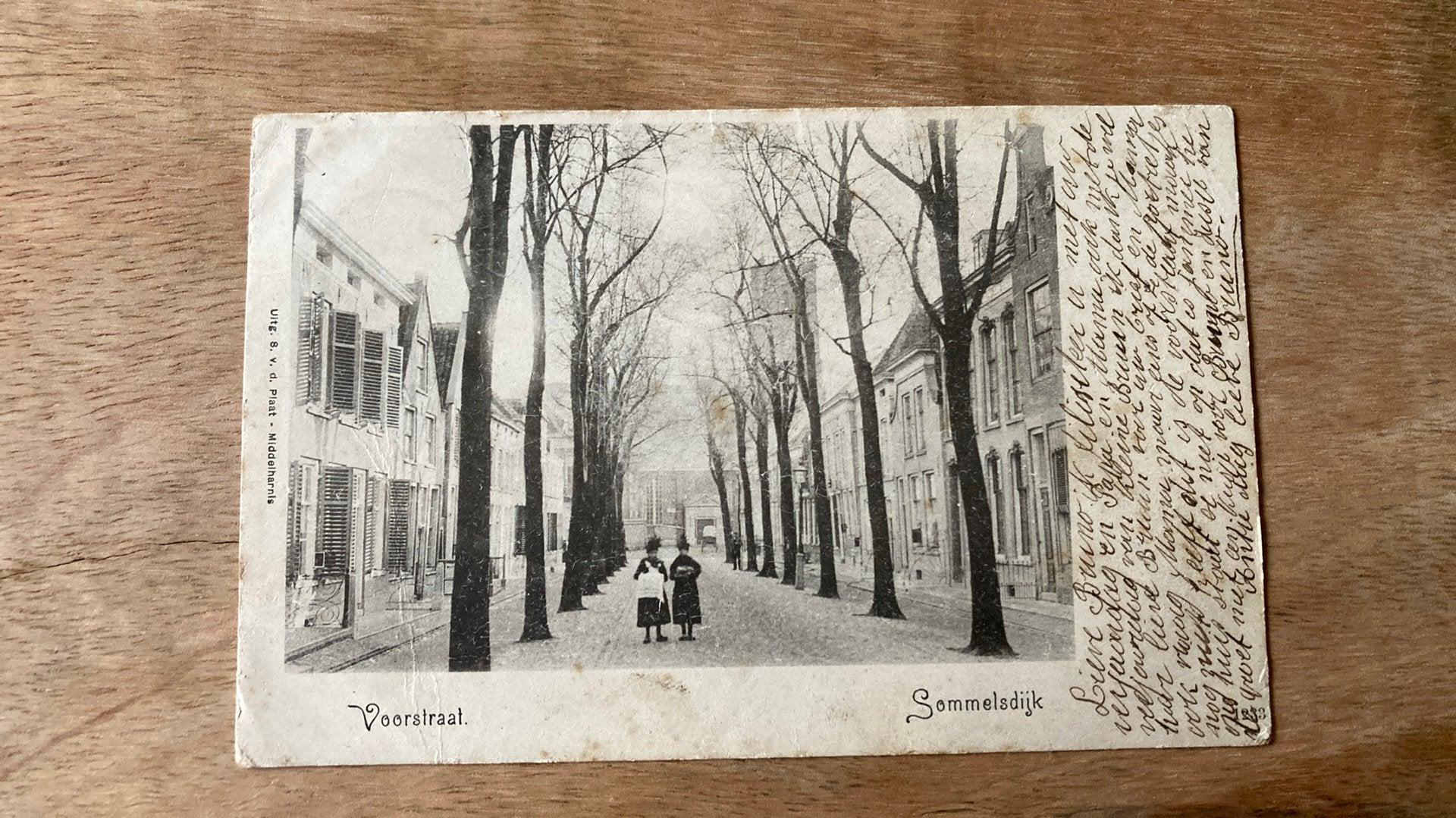 Oude ansichtkaart Sommelsdijk 1901 Voorstraat, Verzamelen, Ansichtkaarten | Nederland, Ophalen of Verzenden, Voor 1920, Gelopen