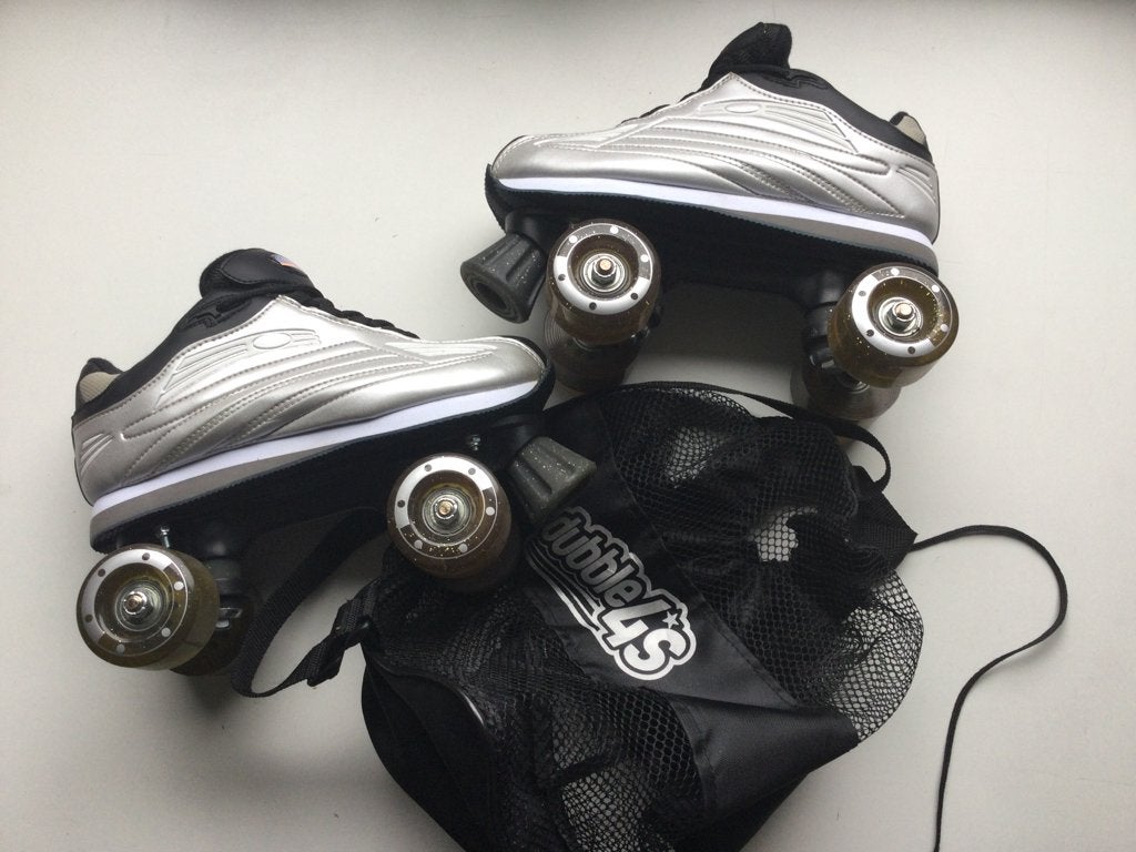 Dubble 4s Rollschuhe Silber-Grau Größe 37/38, Hudora, Ophalen of Verzenden, Zo goed als nieuw