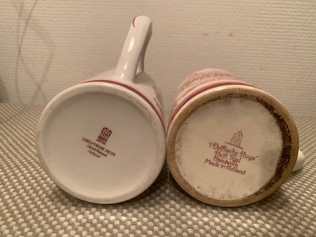2 vintage Skol bierpullen brouwerijen Delftsche Huys bierpul, Ophalen of Verzenden, Gebruikt, Pul(len), Overige merken