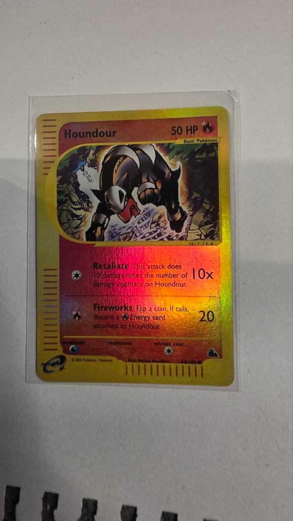 Houndour Skyridge Reverse Holo Pokemon Kaart, Ophalen of Verzenden, Zo goed als nieuw, Losse kaart, Foil