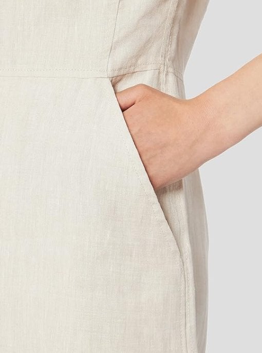 jurk noa noa /linnen, Maat 38/40 (M), Beige, Nieuw, Knielengte