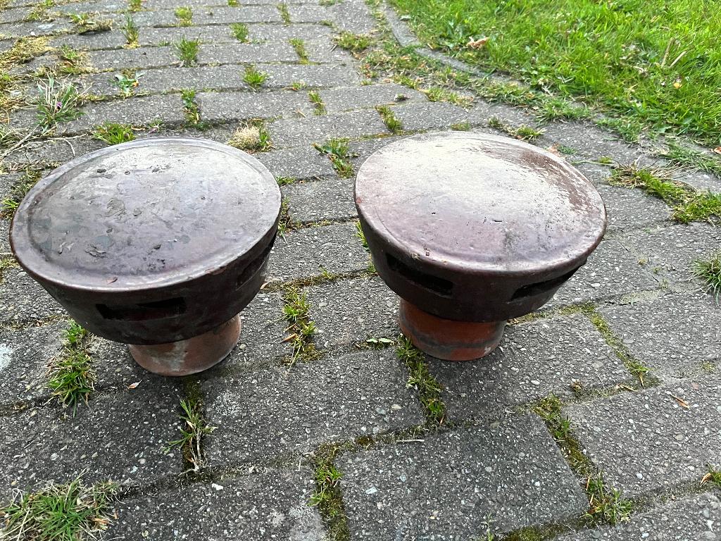 keramische schoorsteenkappen, Verzenden, Gebruikt