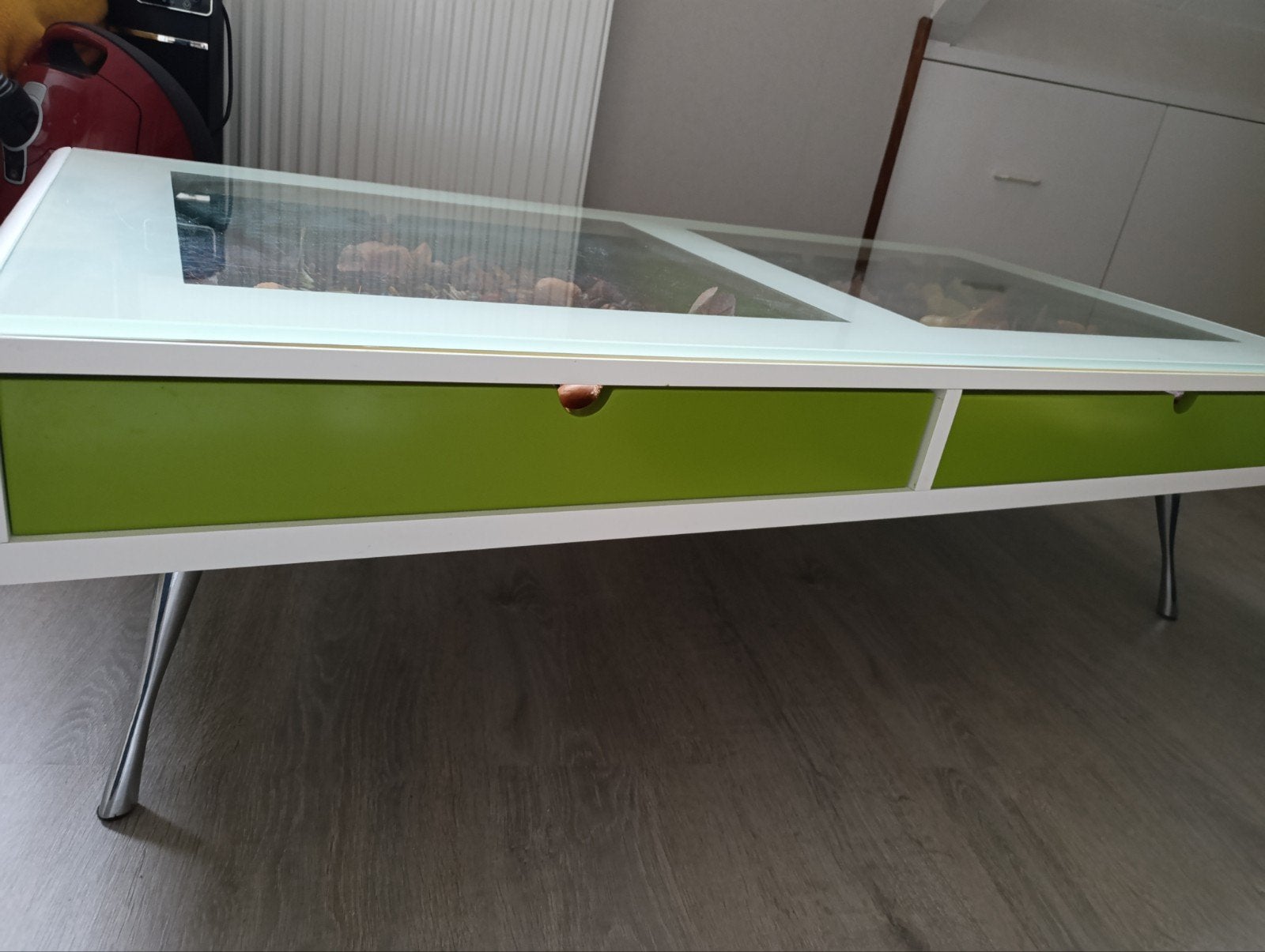 Salontafel met lades, gebruikt maar nog prima, Ophalen