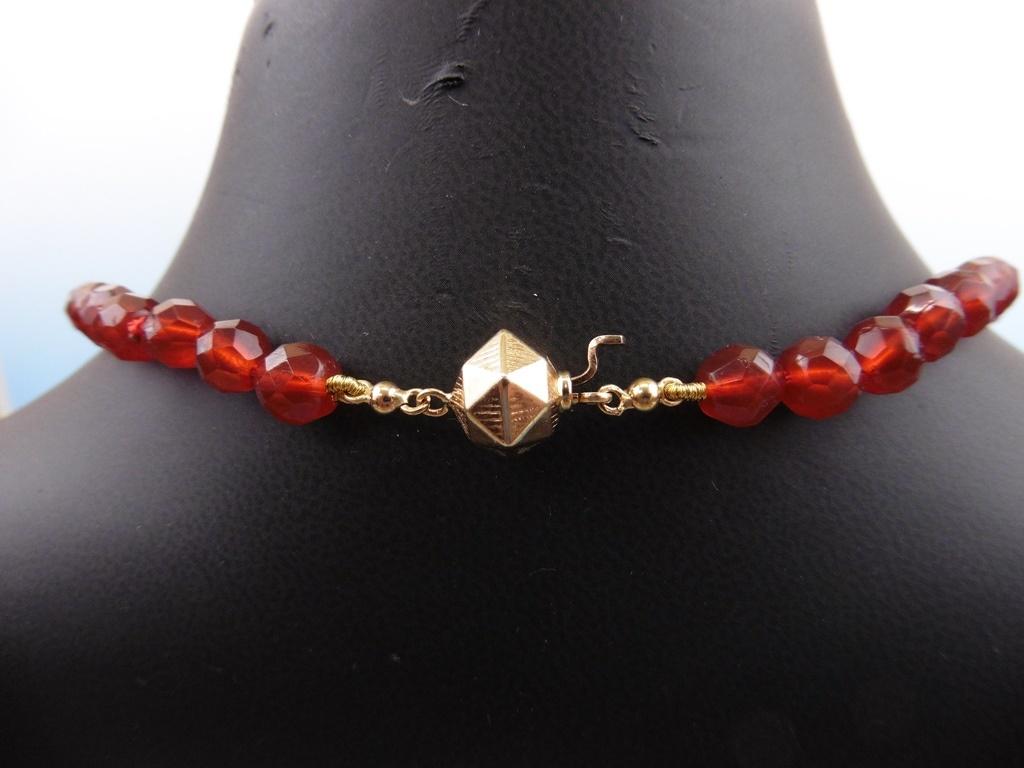 Carneolen collier met gouden slot                         D3, Ophalen of Verzenden, Overige materialen, Ketting