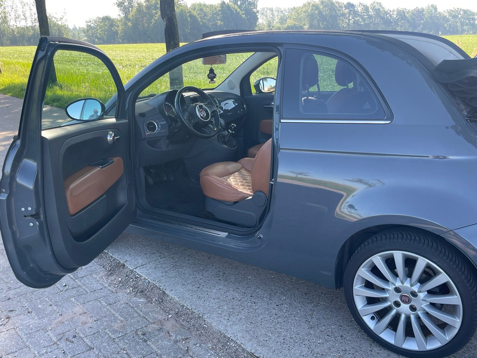 Fiat 500 1.4 16V 73KW C Facelift Model 2016, Airco, CarPlay., 31 €/maand, 4 cilinders, 100 pk, Handgeschakeld