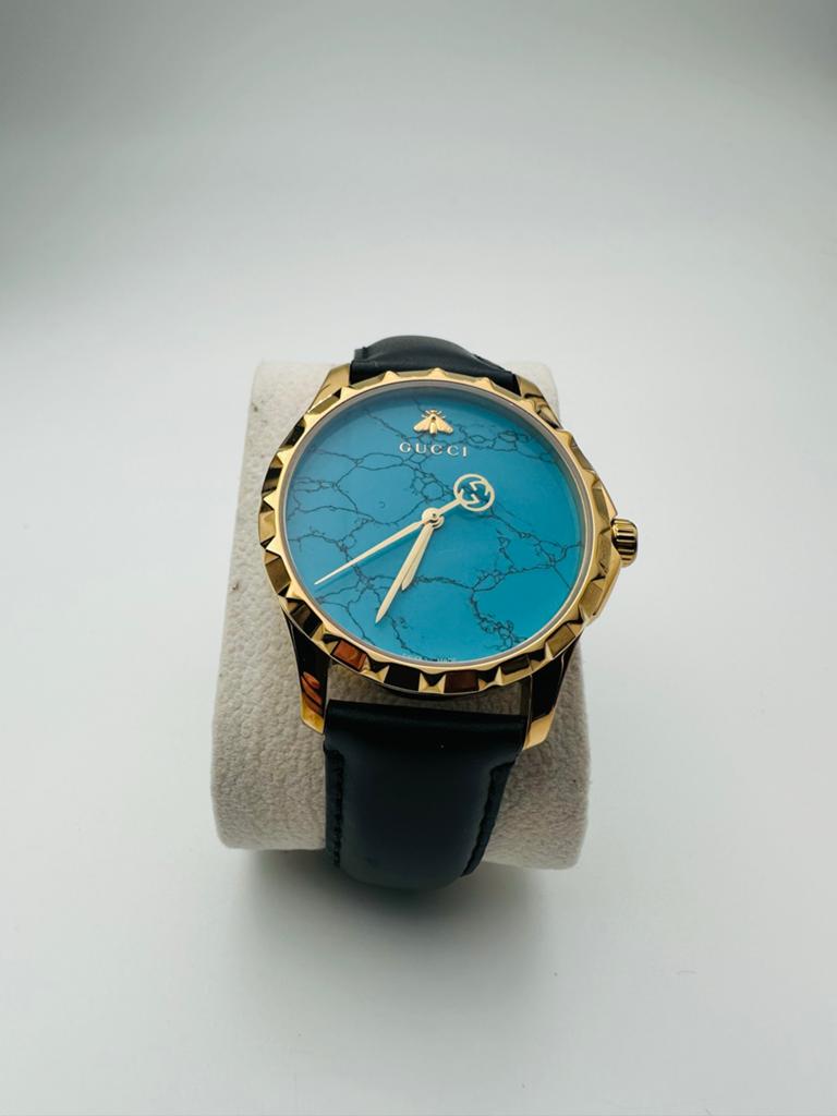 Gucci G-Timeless 38mm Unisex Horloge - Zo goed als nieuw, Overige merken, Leer, Staal, Polshorloge