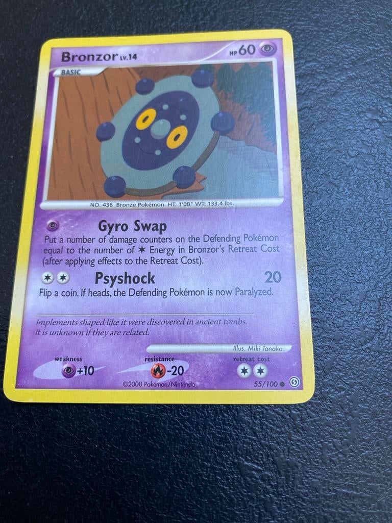 Bronzor Pokémon Kaart uit 2008, Ophalen of Verzenden, Gebruikt, Losse kaart