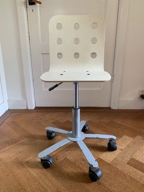 bureau stoel, Ophalen, Gebruikt, Wit, Bureaustoel