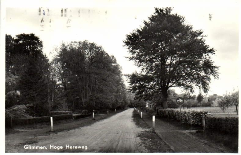 Glimmen, Hoge Hereweg - 1977 gelopen, Ophalen of Verzenden, 1960 tot 1980, Gelopen, Groningen