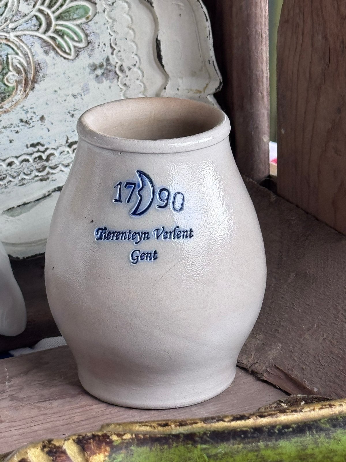 Antieke Mosterdpotje 1790 Tierenteyn Verlent Gent, Ophalen of Verzenden