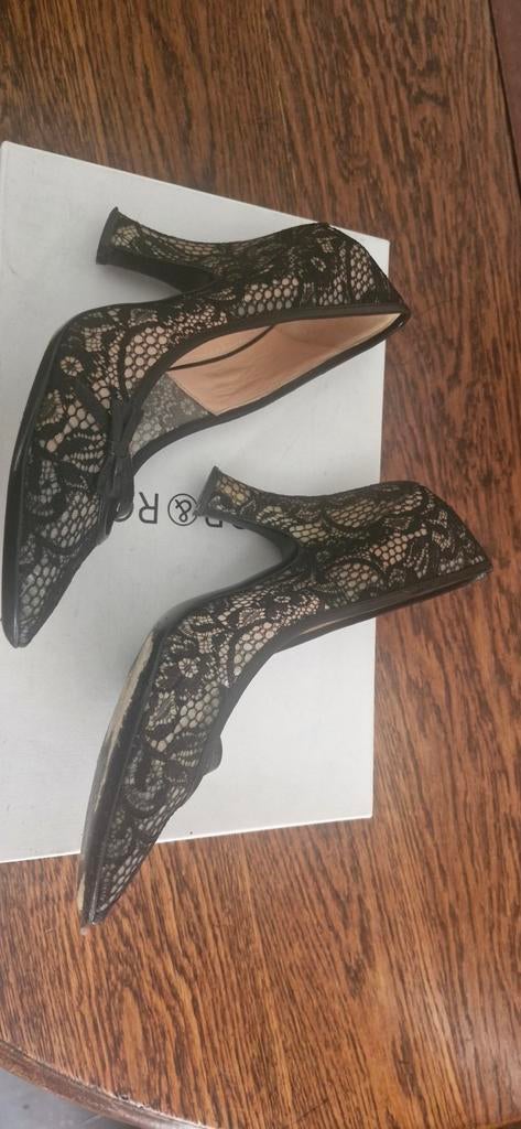 Viktor&Rolf Zwarte Leren Pumps - Maat 37.5, Kleding | Dames, Pumps, Zwart, Ophalen of Verzenden, Victor&Rolf
