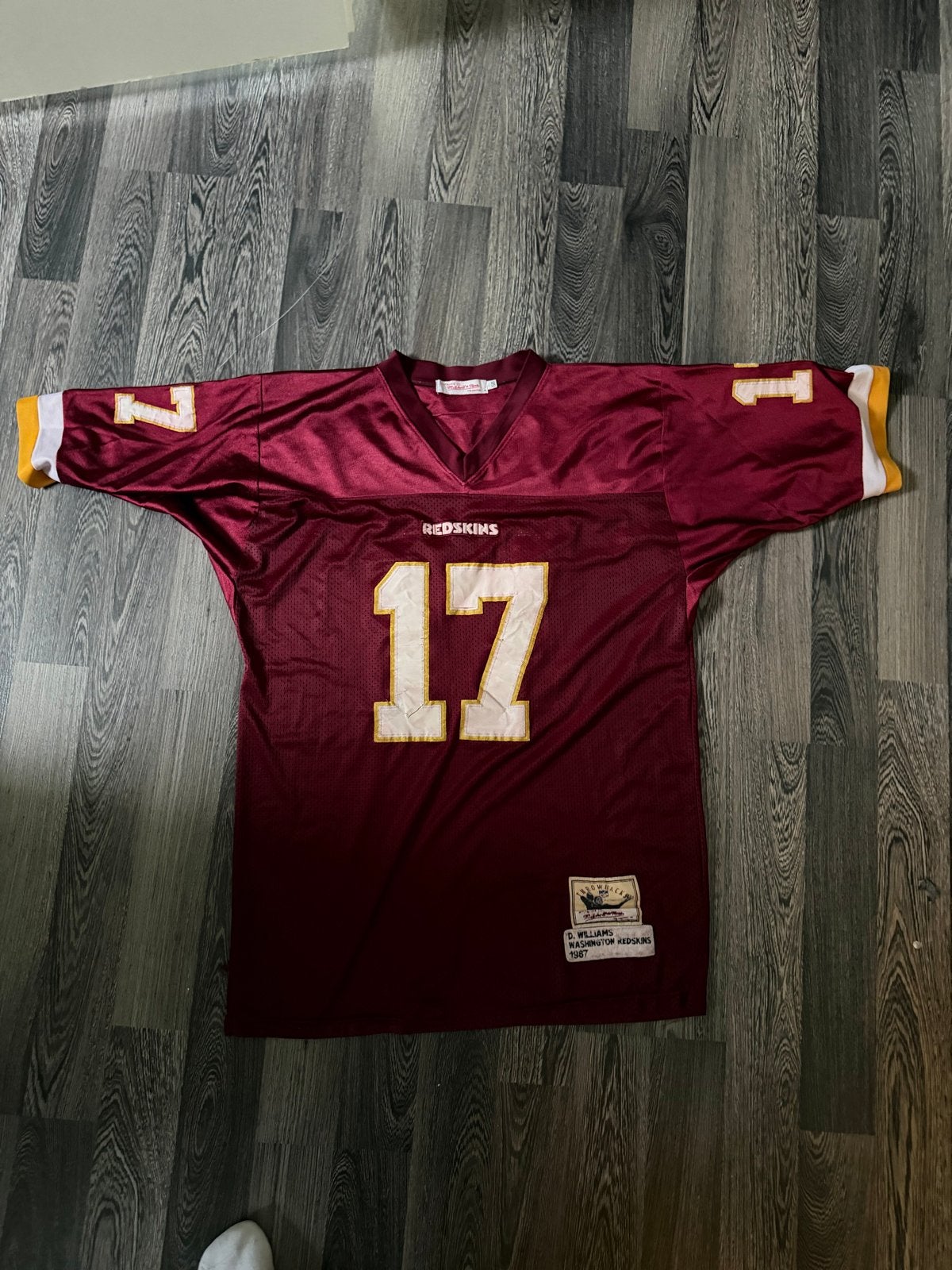 Vintage Mitchell & Ness Redskins D. Williams #17 Jersey, Kleding | Heren, Verzenden, Gedragen, Rood, Overige typen