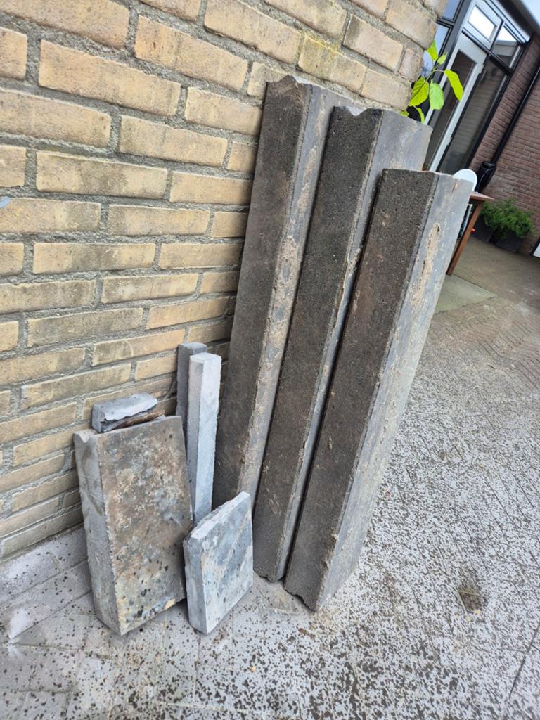Bestrating Opsluitband gratis ophalen betonband, Tuin en Terras, Bielzen en Borders, Ophalen, Minder dan 100 cm, Minder dan 25 cm
