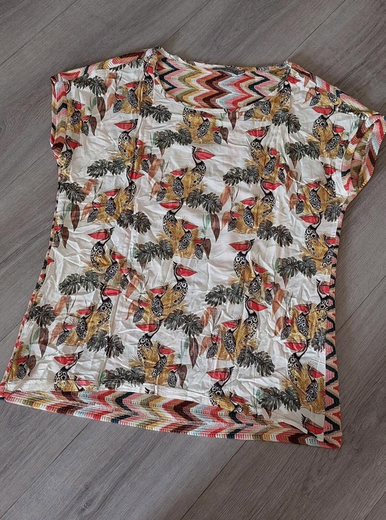 Geisha shirt  38, Kleding | Dames, Ophalen of Verzenden, Zo goed als nieuw, Maat 38/40 (M), Korte mouw