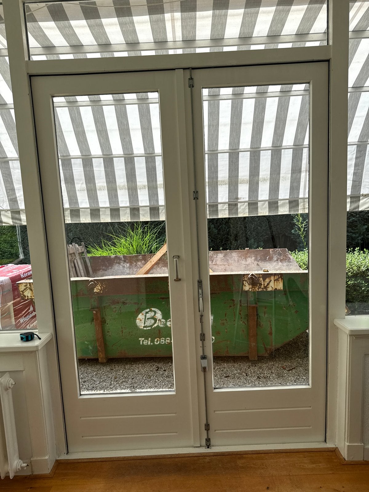 Dubbele Binnendeur met Glas - Hoogte 233,5 cm, Ophalen, Gebruikt, 80 tot 100 cm, 215 cm of meer