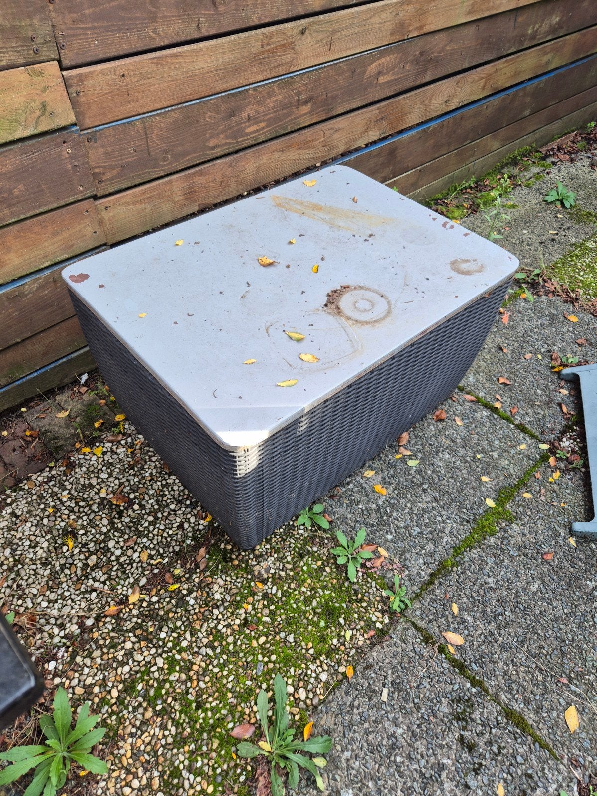 Handige tuintafel met opbergruimte - opknapper, Tuin en Terras, Ophalen, Gebruikt, Rechthoekig, Hout