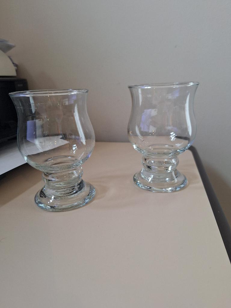 koffie verkeerd glazen 2x, Glas of Glazen, Ophalen of Verzenden, Overige stijlen, Glas