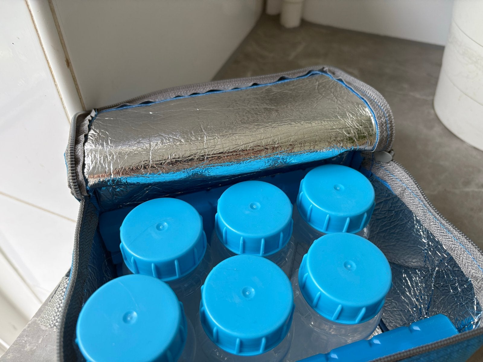 Beldico Moedermelk Flesjes met Koeltas, Kinderen en Baby's, Babyvoeding en Toebehoren, Ophalen of Verzenden, Gebruikt, Overige typen