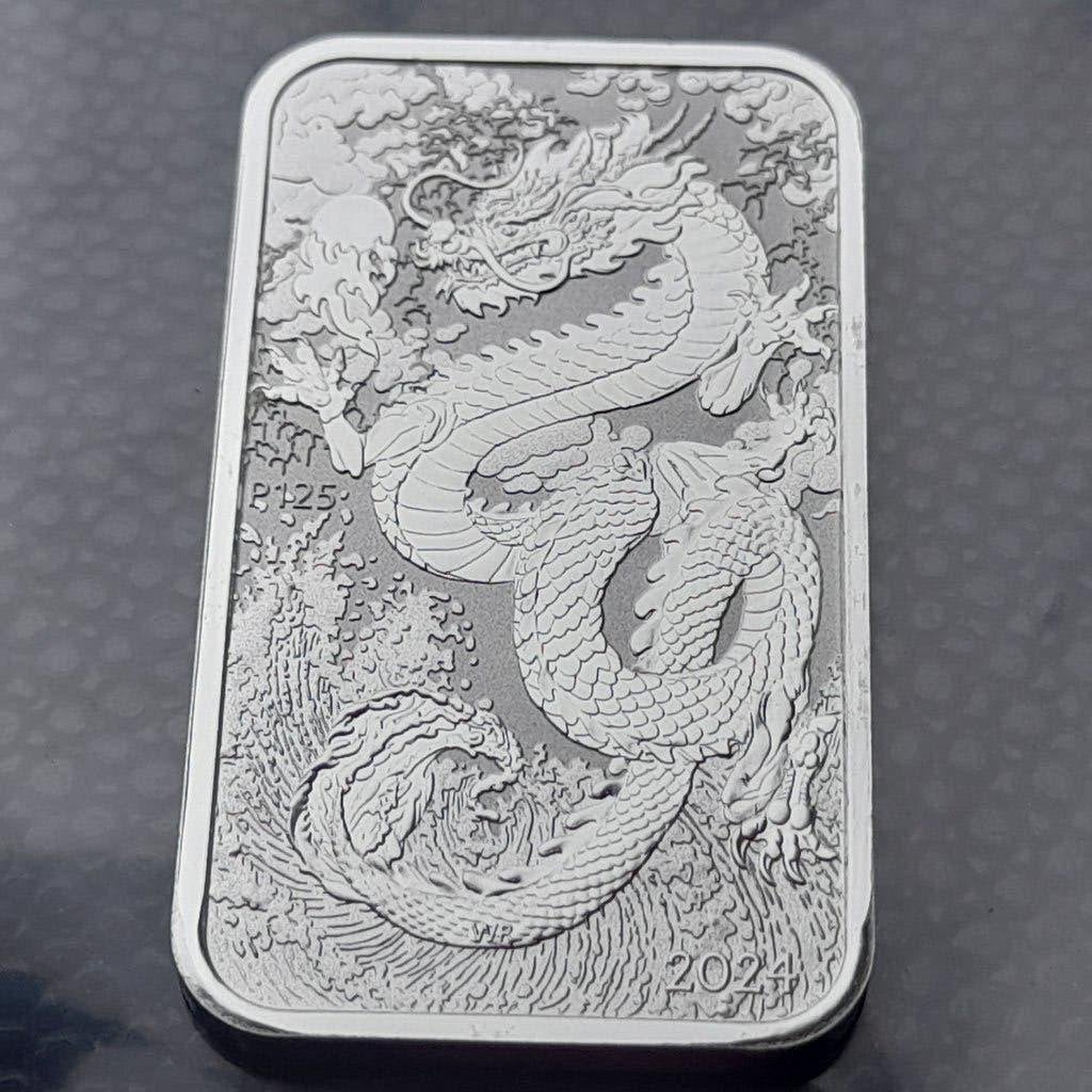 2024 Australia 1 oz silver Dragon Rectangle BU, Ophalen of Verzenden, Zilver