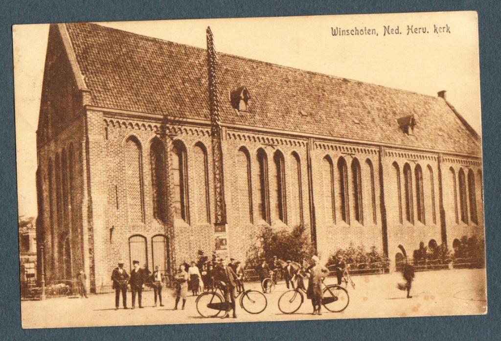 Winschoten - Ned Herv Kerk (kaart heeft gelopen in 1921), Verzenden, 1920 tot 1940, Gelopen, Groningen