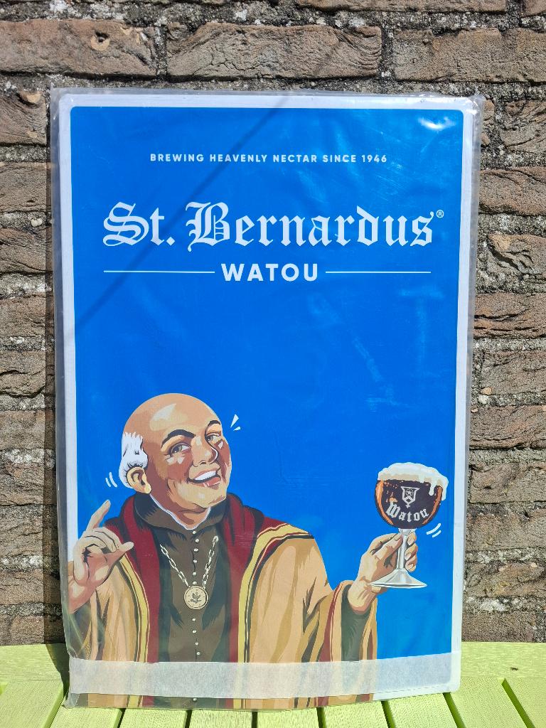 Groot nieuw reclamebord St.-Bernardus bier (in verpakking), Verzamelen, Ophalen of Verzenden, Nieuw, Reclamebord, Plaat of Schild