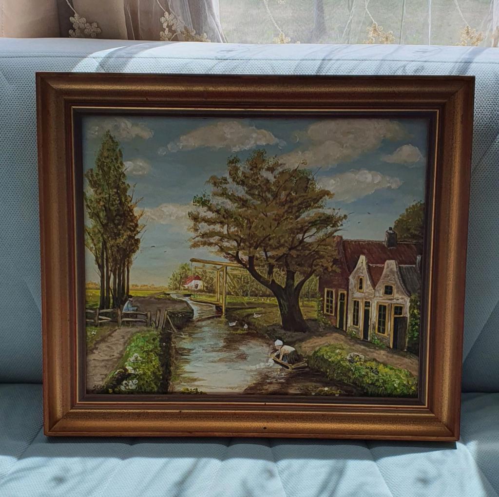 Mooie antieke schilderij, Ophalen