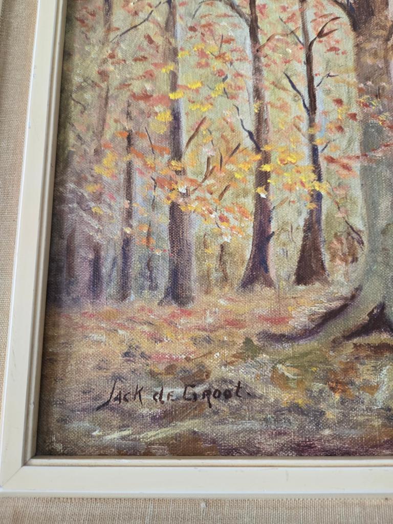 Schilderij 'Herfstbos' door Jack de Groot, Antiek en Kunst, Ophalen of Verzenden