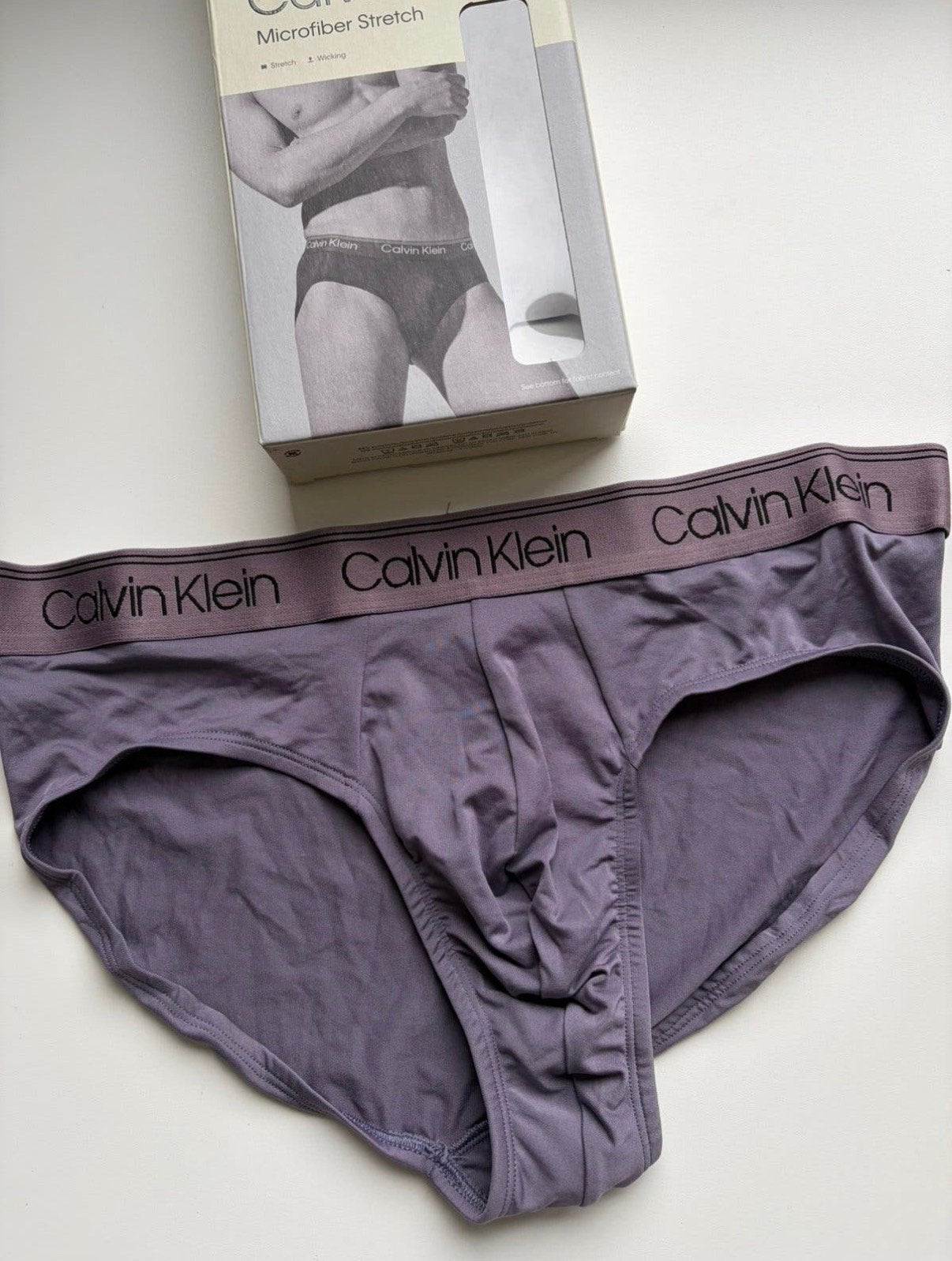 Calvin Klein Polyamide Slip Nieuw, Verzenden, Grijs, Slip