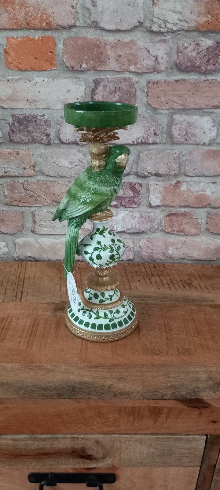 Baroque Collection:32cm Papegaai Kandelaar♥️NIEUW♥️, Verzamelen, Beelden en Beeldjes, Ophalen of Verzenden, Nieuw, Dier