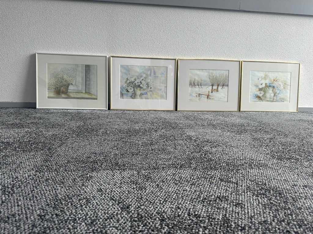 4 x Aquarel gesigneerd, Ophalen