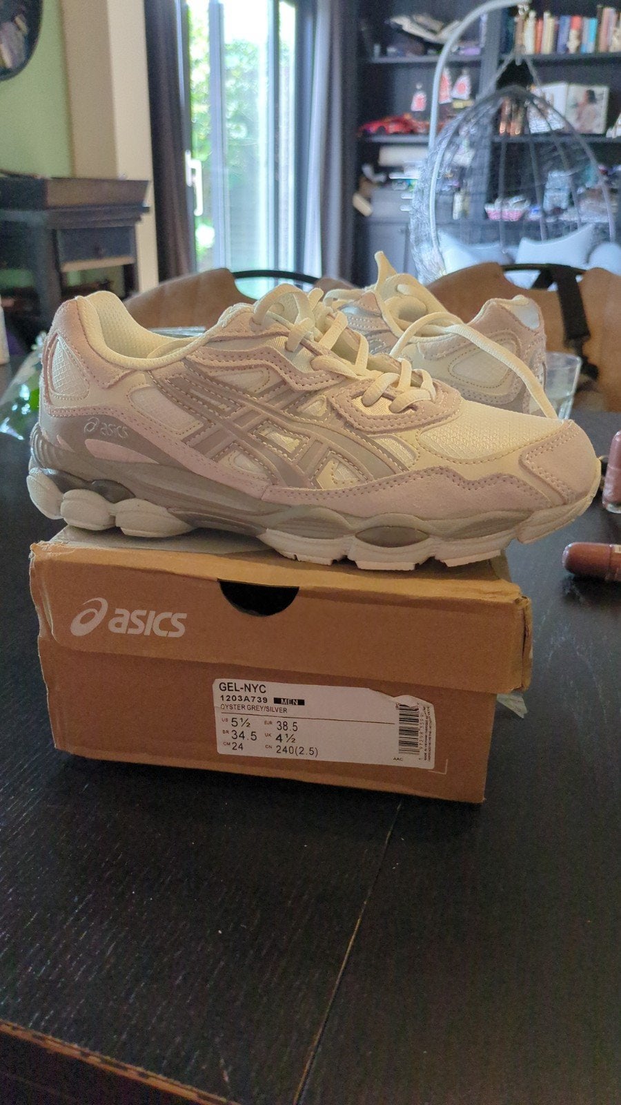 ASICS GEL-NYC Sneakers - Oyster Grey/Silver (Maat 38.5), Kleding | Heren, Schoenen, Overige kleuren, Nieuw, Ophalen of Verzenden