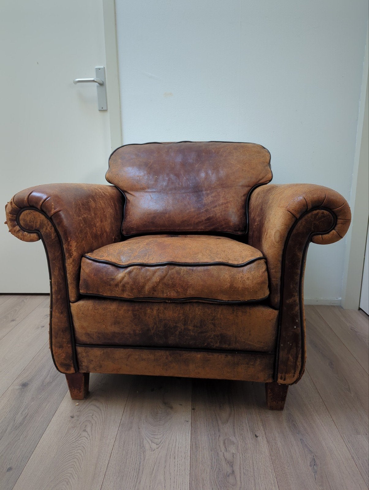 Vintage Leren Fauteuil, Ophalen