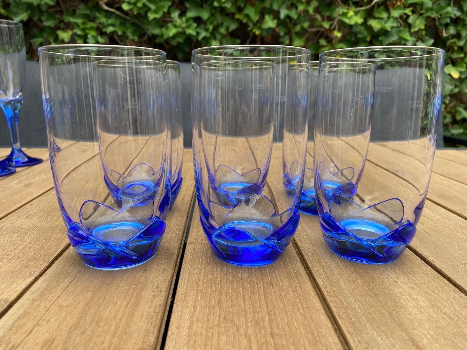 6 Vintage Bormioli Rocco Bouquet waterglazen jaren 80, Antiek en Kunst, Ophalen of Verzenden