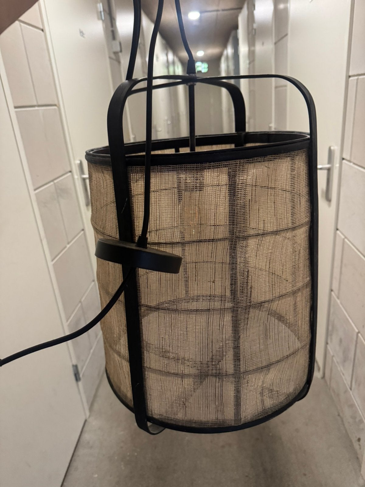 Japandi style hanglamp met rotan van Pomax, Ophalen of Verzenden, Gebruikt