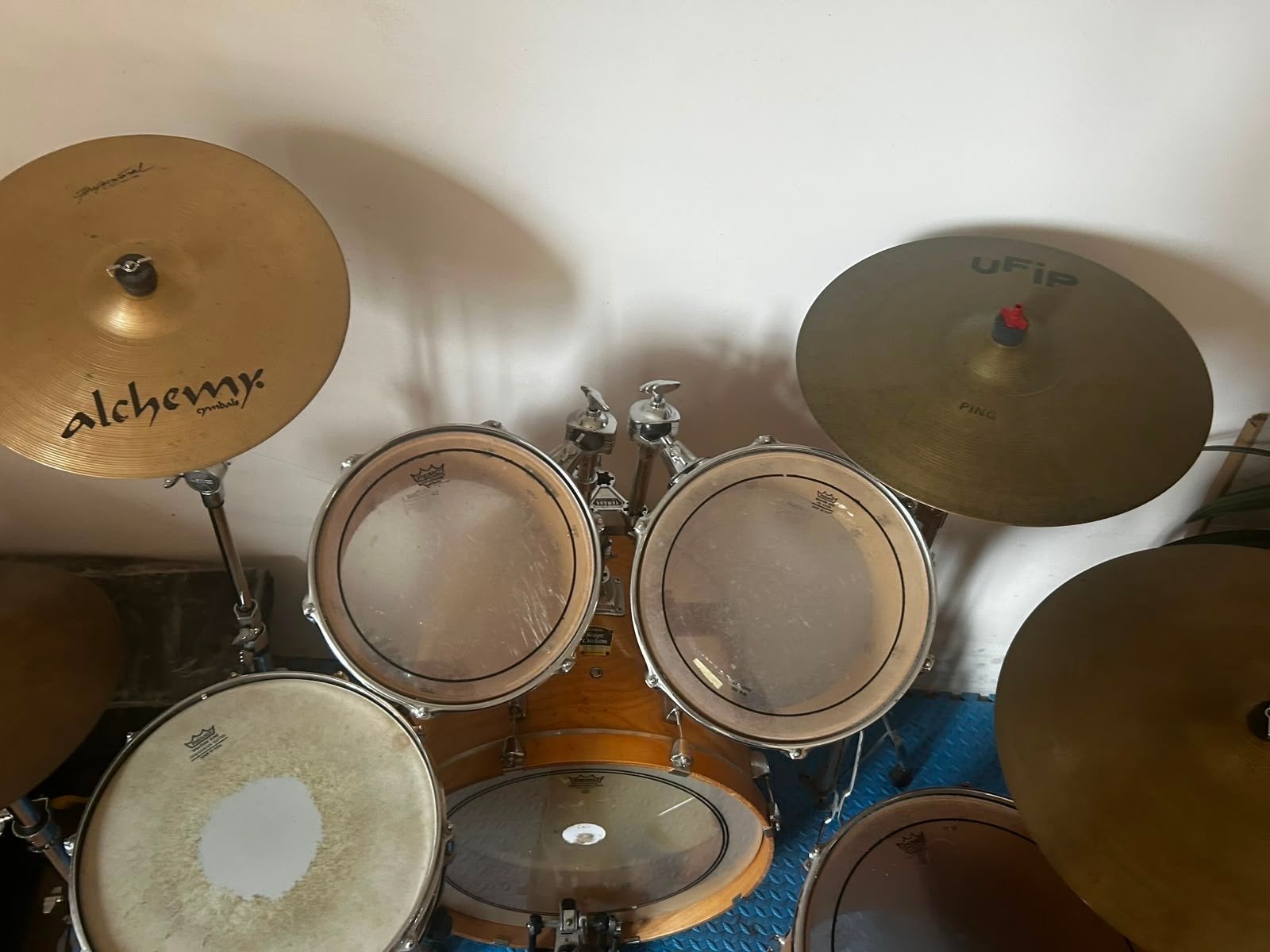 Yamaha Stage Custom drumstel met bekkens en koffers, Muziek en Instrumenten, Ophalen, Gebruikt, Yamaha