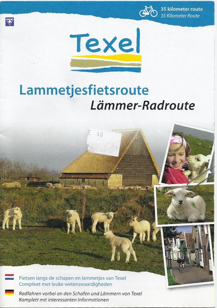 D16 ( plattegrond ) fietskaart lammetjes route texel 2008, Gelezen, Ophalen of Verzenden, Landkaart, 1800 tot 2000