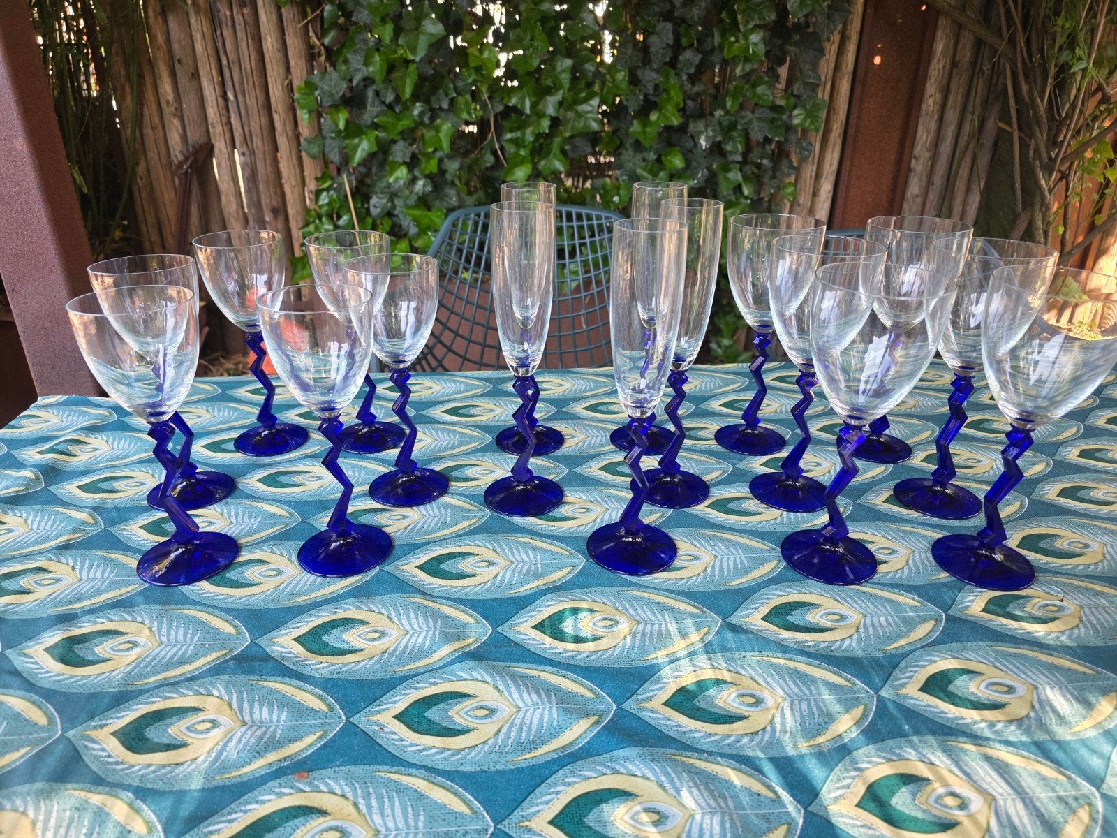 Vintage Scott zwiesel glazen set Memphis stijl, Ophalen of Verzenden