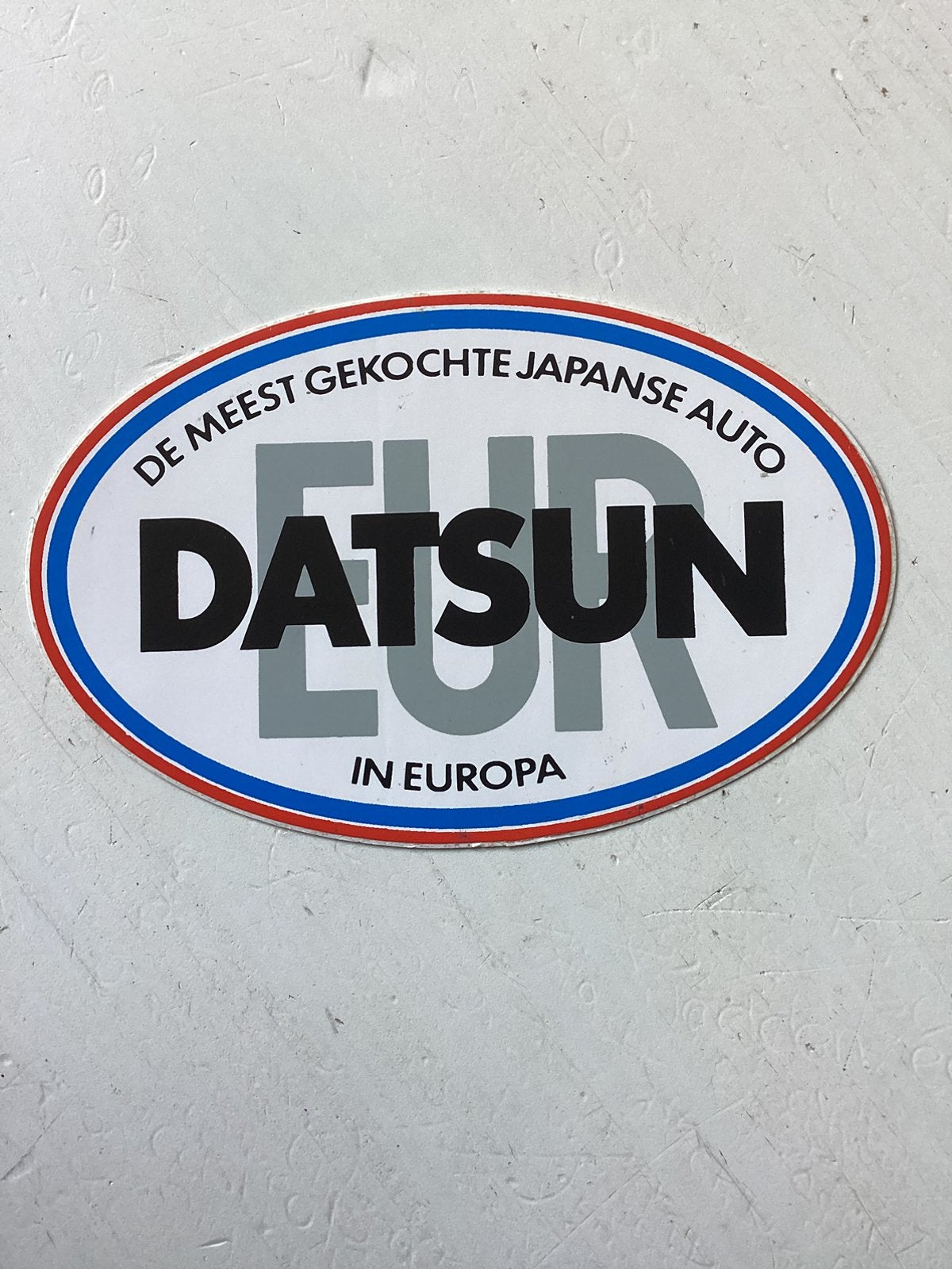 Sticker Datsun, Verzenden, Zo goed als nieuw, Auto of Motor