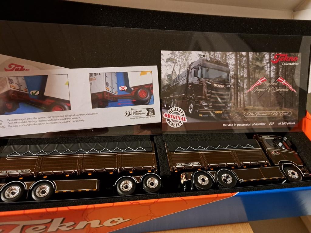 Tekno Scania Sorensen, Hobby en Vrije tijd, Modelauto's | 1:50, Ophalen of Verzenden, Nieuw, Bus of Vrachtwagen, Tekno
